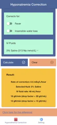 Hyponatremia Correction Rate android App screenshot 3